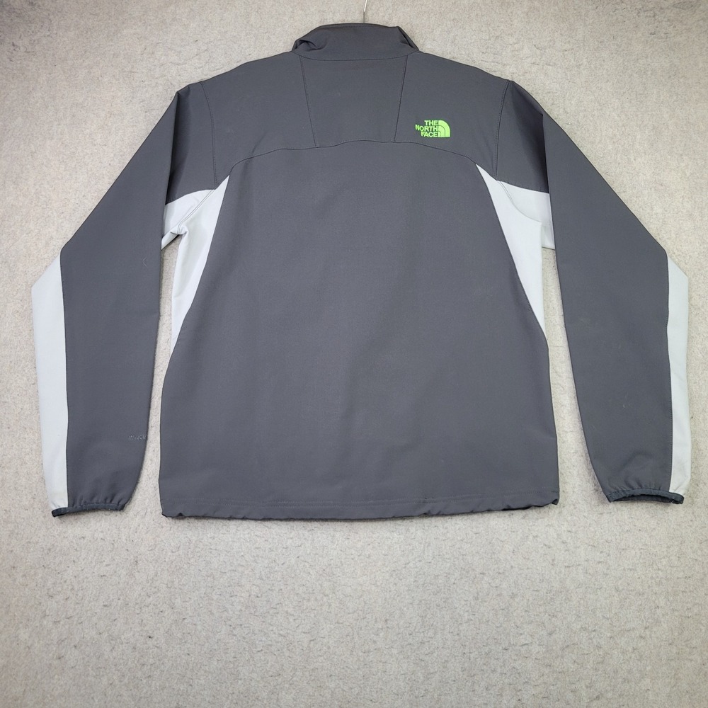 The North Face Windwall Jacket Mens L‎ Gray Colorblock Full Zip Mock Neck - Picture 6 of 13